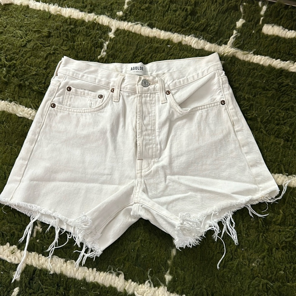 AGOLDE WHITE SHORTS
